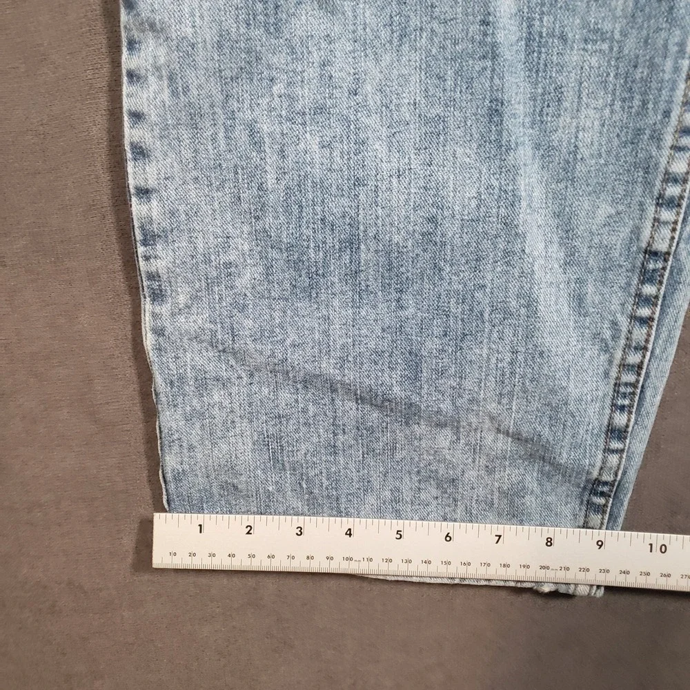 Lee Relaxed Fit Jeans Mens 40x32 Light Wash Blue Denim Straight Leg 2055549